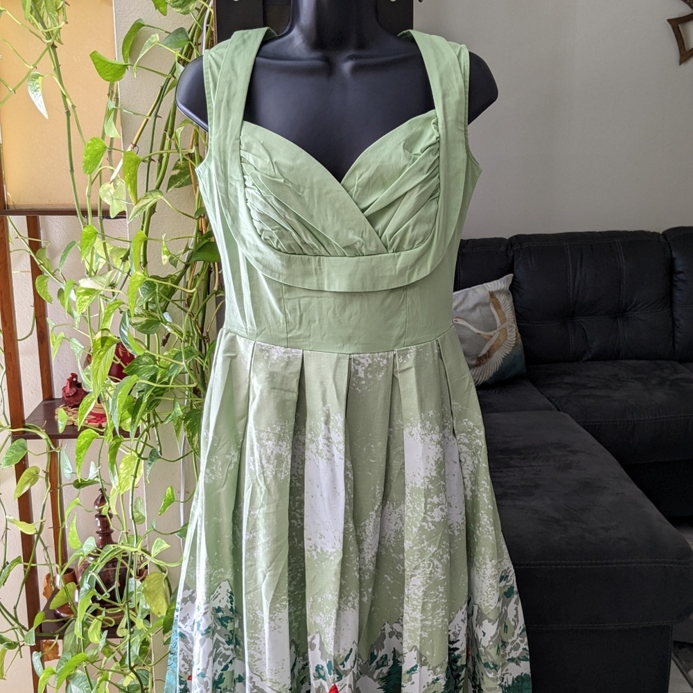Pinup Cotton Flared Dress